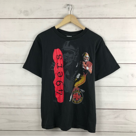 NFL Tops - Vintage 1990s Joe Montana San Francisco 49ers Salem T-Shirt